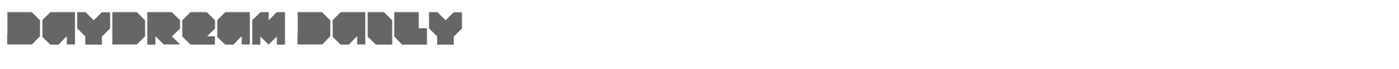 Sample characters Daydream Daily Font